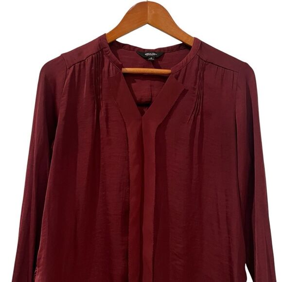 3 for $30! Simply Vera Wang maroon blouse - Picture 2 of 10